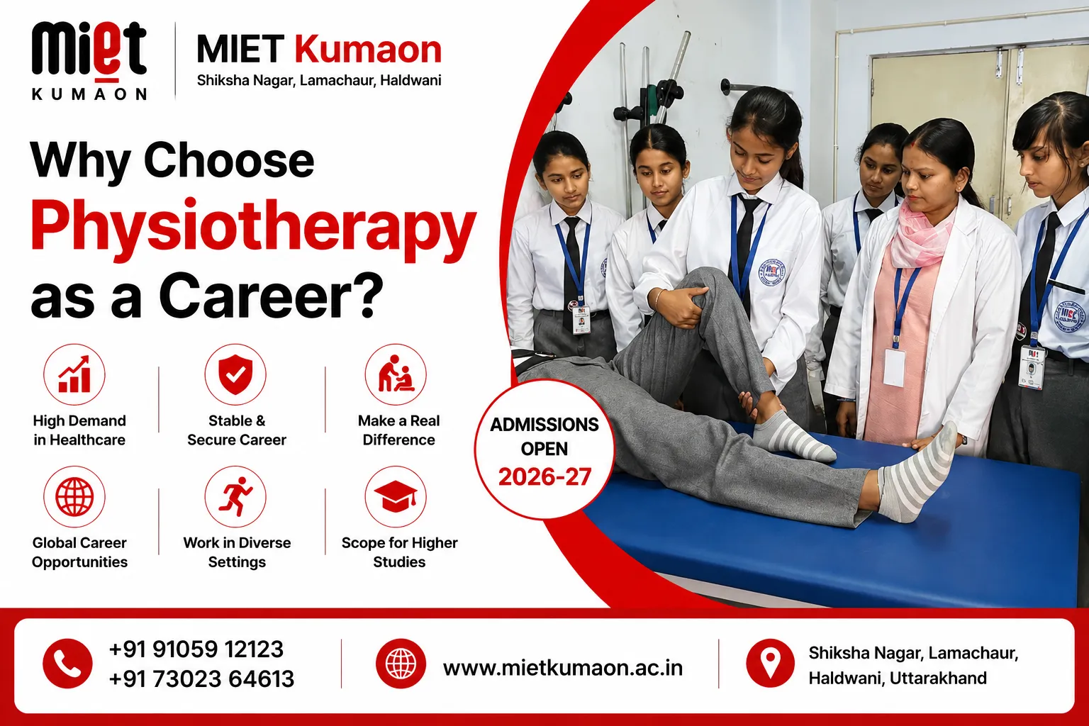 Bachelor of Physiotherapy (BPT) in Haldwani | MIET Kumaon