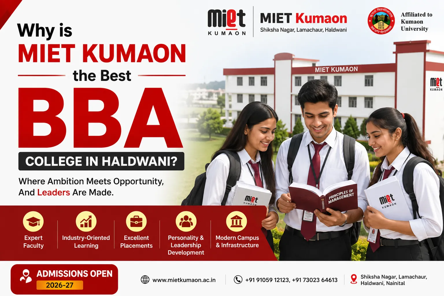 Why is MIET Kumaon the Best BBA College in Haldwani?