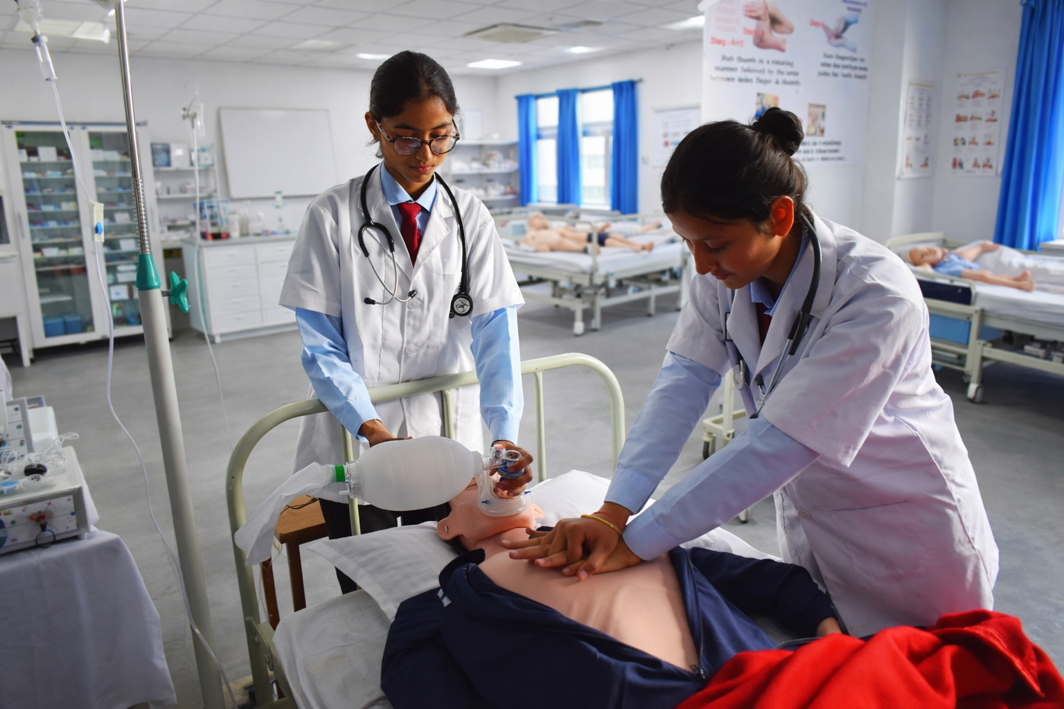 Nursing Student caring for patient
